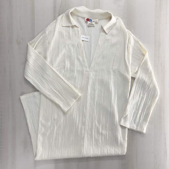 Free People Dresses & Skirts - nwt FREE PEOPLE endless summer aster collar midi textured cream dress M